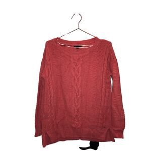 Womens Tommy Hilfiger coral flecked chunky cable knit sweater medium